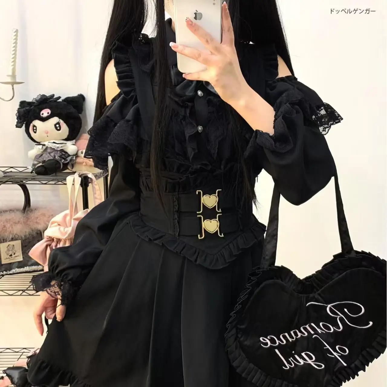 Gothic Lolita A-Line Mini Skirt with Detachable Suspenders, Black Solid Plaid Schoolgirl Skirt, Kawaii 2025 Summer Fashion
Gothic Lolita A-Line Mini Skirt with Detachable Suspenders, Black Solid Plaid Schoolgirl Skirt, Kawaii 2025 Summer Fashion
