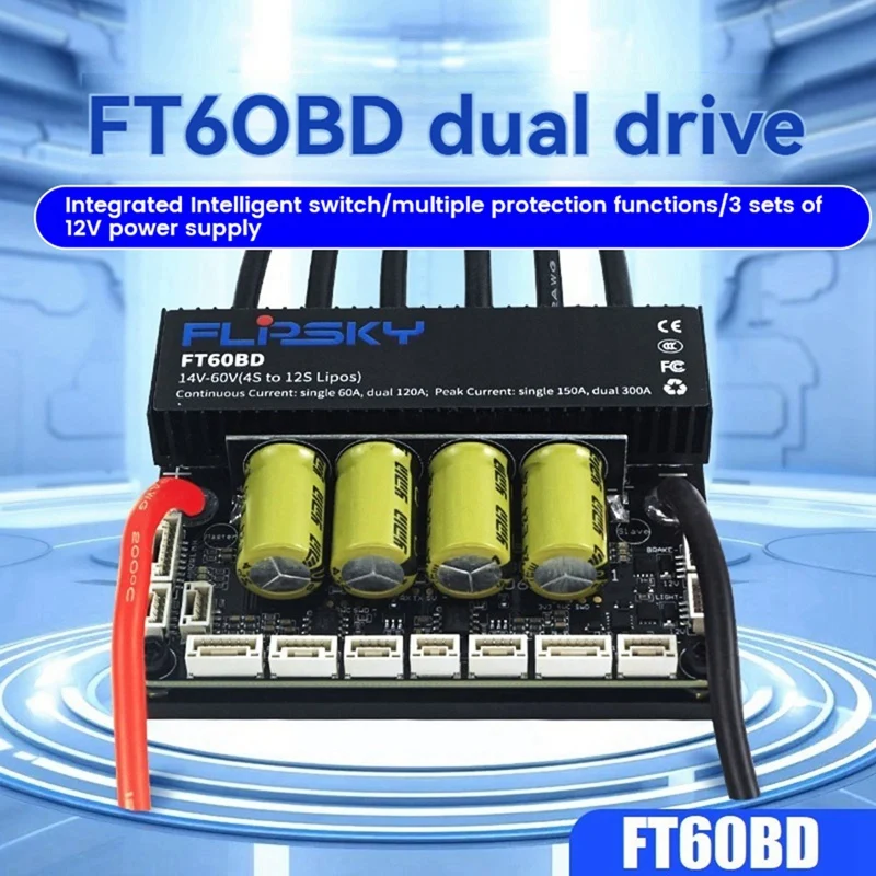 Новый Flipsky FT60BD Dual ESC 60 В 120 А для DIY Eboard Scooter Ebike Robotics Контроллер скорости для бесщеточного двигателя
Новый Flipsky FT60BD Dual ESC 60 В 120 А для DIY Eboard Scooter Ebike Robotics Контроллер скорости для бесщеточного двигателя