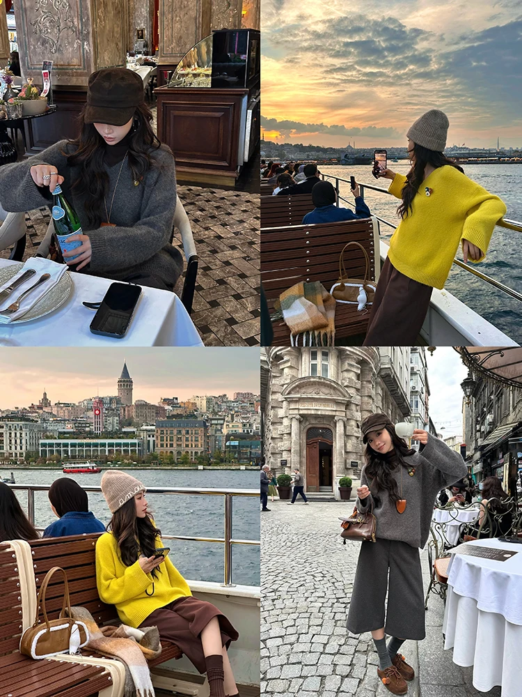 Zq Women's Loose Long Sve V-Ne Knitted Sweater Yellow Bear Fur Winter New Sle Comfortable Breathable Casual Top
Zq Women's Loose Long Sve V-Ne Knitted Sweater Yellow Bear Fur Winter New Sle Comfortable Breathable Casual Top