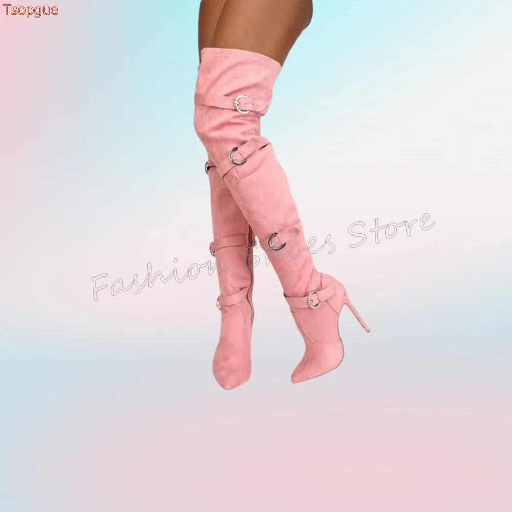 Pink Buckle Decor Side Zipper Boots Stilettos High Heels High Heel Shoes for Women Fashion Heels 2025 New Zapatos Para Mujere
Pink Buckle Decor Side Zipper Boots Stilettos High Heels High Heel Shoes for Women Fashion Heels 2025 New Zapatos Para Mujere