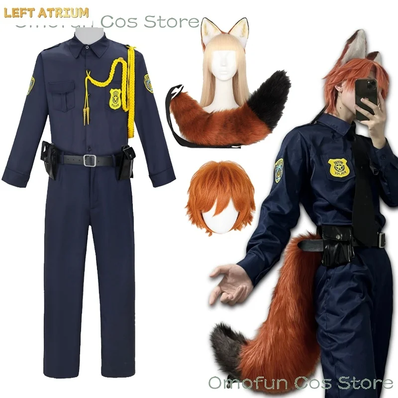 Fox Cosplay Costume Ears Tail Police Codsplay Uniforms Nick Wig Anime Cartoon Film Halloween Mens Clothes Animal Carnival Outfit
Fox Cosplay Costume Ears Tail Police Codsplay Uniforms Nick Wig Anime Cartoon Film Halloween Mens Clothes Animal Carnival Outfit
