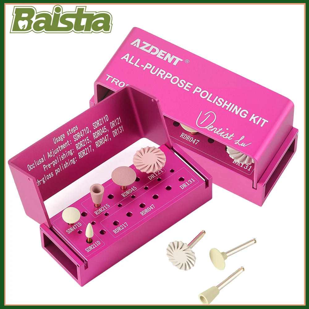 8PCS/Set Dental Composite Polishing Kit Zirconia Restoration Diamond High-Gloss Pre-Polishing RA2.35mm for Contra Angle AZDENT
8PCS/Set Dental Composite Polishing Kit Zirconia Restoration Diamond High-Gloss Pre-Polishing RA2.35mm for Contra Angle AZDENT