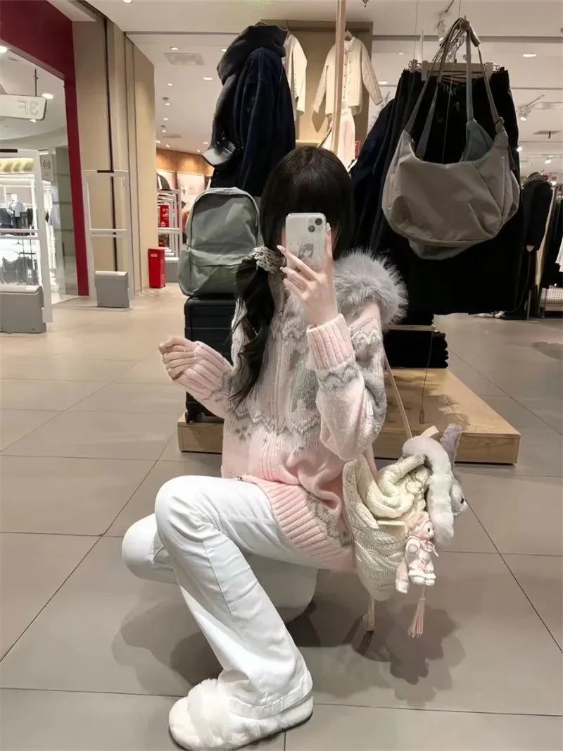 Cardigans Curvy Sweaters Womens Winter Lady Sweet Fur-Trim Trendy Sweetheart Knittedwear Bohemian Row Mink-Like Fuzzy Patchwork
Cardigans Curvy Sweaters Womens Winter Lady Sweet Fur-Trim Trendy Sweetheart Knittedwear Bohemian Row Mink-Like Fuzzy Patchwork