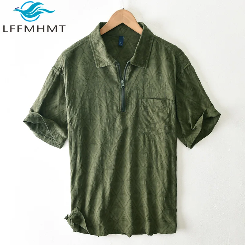 T232 Plaid Texture Solid Color Simple Basic Shirt 100% Cotton Good Quality Japan Style Short Sleeve Simple Basic Zip Up Pullover
T232 Plaid Texture Solid Color Simple Basic Shirt 100% Cotton Good Quality Japan Style Short Sleeve Simple Basic Zip Up Pullover