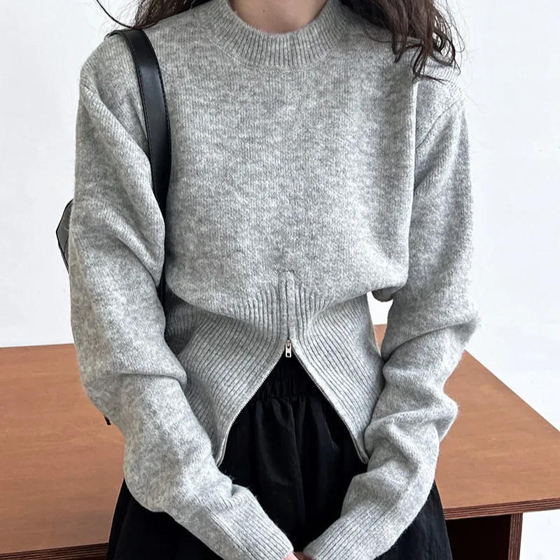 Retro Elegant Solid Autumn Winter Sweater Fashion Casual Versatile Knitted Cinched Waist Pullovers Long Sleeve Mock Neck Jumper
Retro Elegant Solid Autumn Winter Sweater Fashion Casual Versatile Knitted Cinched Waist Pullovers Long Sleeve Mock Neck Jumper