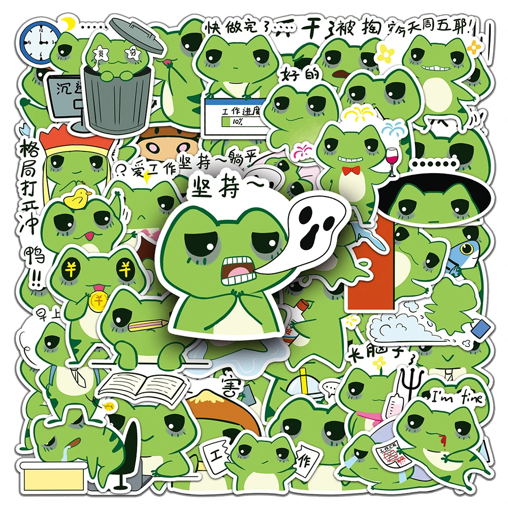 10/30/50pcs Cute Creative Working Frog Cartoon Stickers Fun Graffiti Decals Decoration Luggage Phone Case Laptop Kawaii Sticker
10/30/50pcs Cute Creative Working Frog Cartoon Stickers Fun Graffiti Decals Decoration Luggage Phone Case Laptop Kawaii Sticker