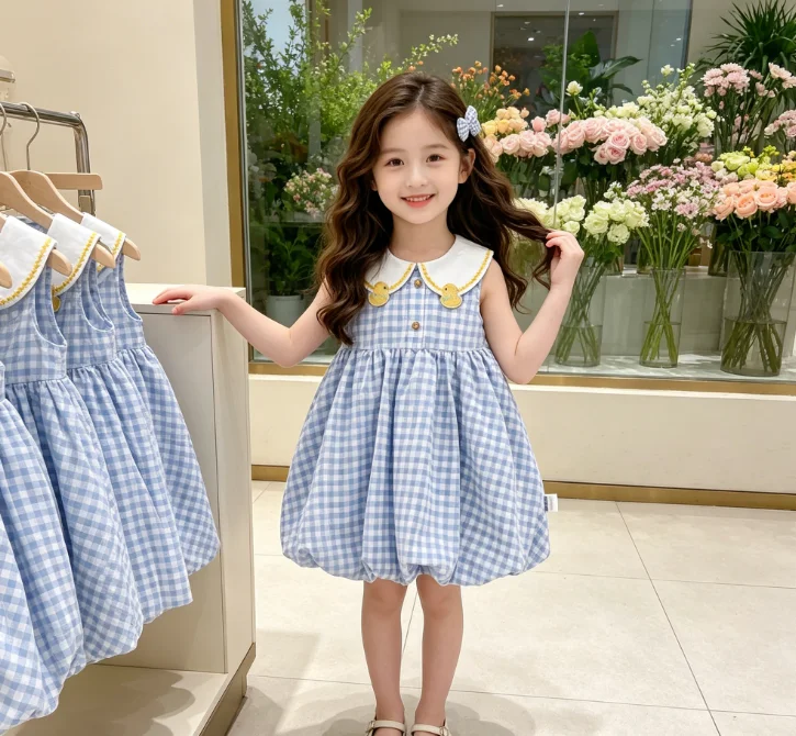 Children's Clothing Summer New Cute Doll Collar Skirt Children's Checkered Skirt Children's Flower Bud Dress
Children's Clothing Summer New Cute Doll Collar Skirt Children's Checkered Skirt Children's Flower Bud Dress