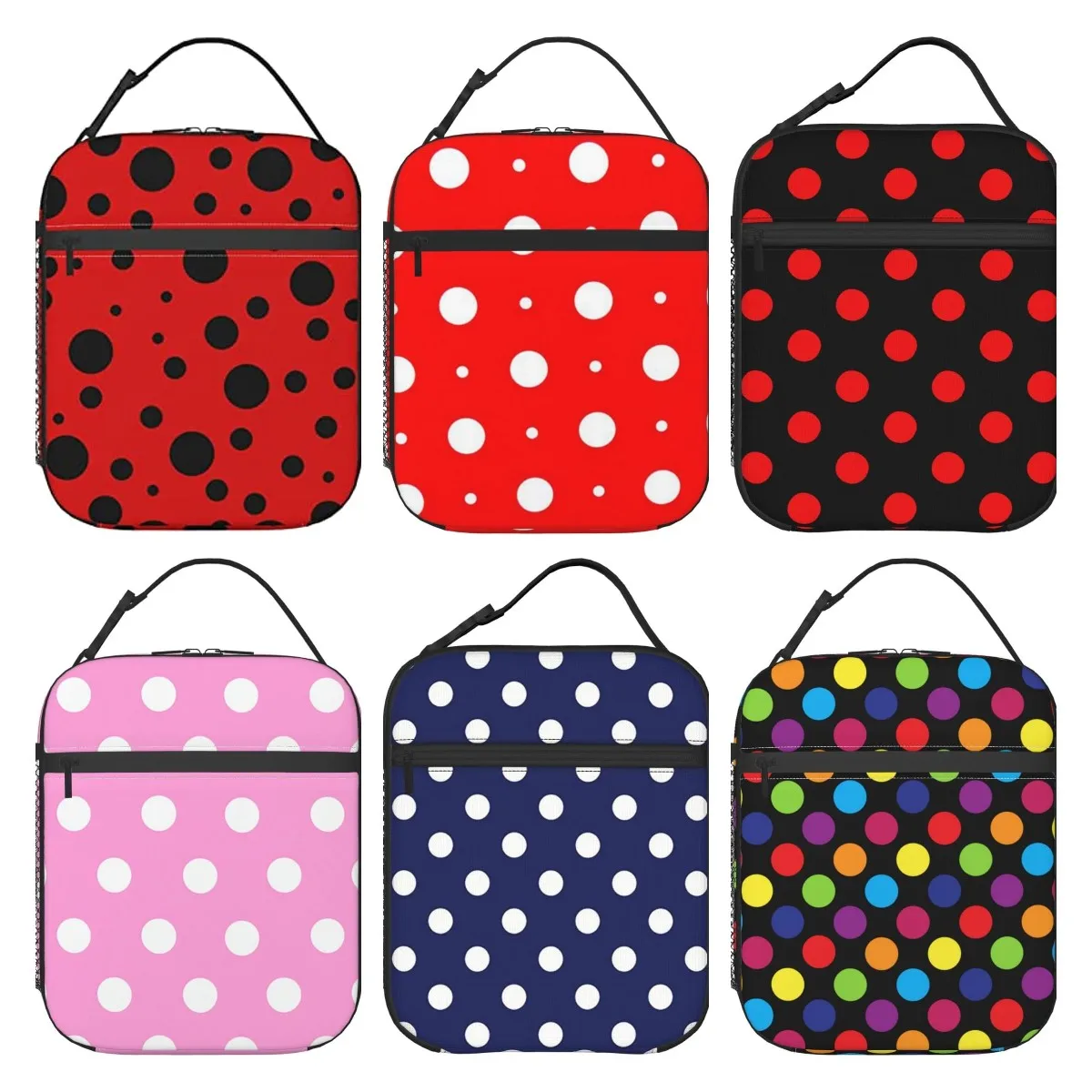 Ladybug Black and Red Polka Dot Portable Lunch Bag Insulated Lunch Box Reusable Cooler Totes for Women Men Adults Girls Work
Ladybug Black and Red Polka Dot Portable Lunch Bag Insulated Lunch Box Reusable Cooler Totes for Women Men Adults Girls Work