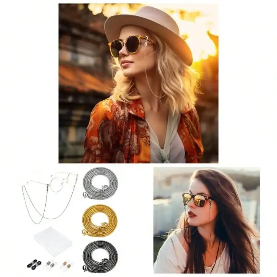 Eyeglass Chain Women Stylish, Stainless Steel Glasses Strap Men Women, Eye Glasses Holders Around Neck
Eyeglass Chain Women Stylish, Stainless Steel Glasses Strap Men Women, Eye Glasses Holders Around Neck