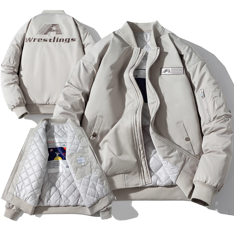 Men's Thiened Pilot Jaet Baseball Sle Autumn Winter Outerwear Casual Loose Fit Cotton Coat Warmth And Sle Combined
Men's Thiened Pilot Jaet Baseball Sle Autumn Winter Outerwear Casual Loose Fit Cotton Coat Warmth And Sle Combined