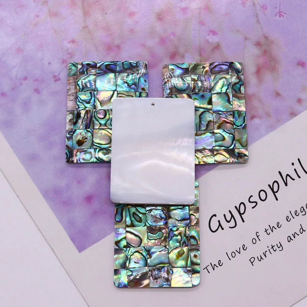 1PC Rectangle Natural Abalone Shell Pendant Spliced Crafts Single Sided Jewelry Charm for Jewelry Making DIY Necklace Accessory
1PC Rectangle Natural Abalone Shell Pendant Spliced Crafts Single Sided Jewelry Charm for Jewelry Making DIY Necklace Accessory