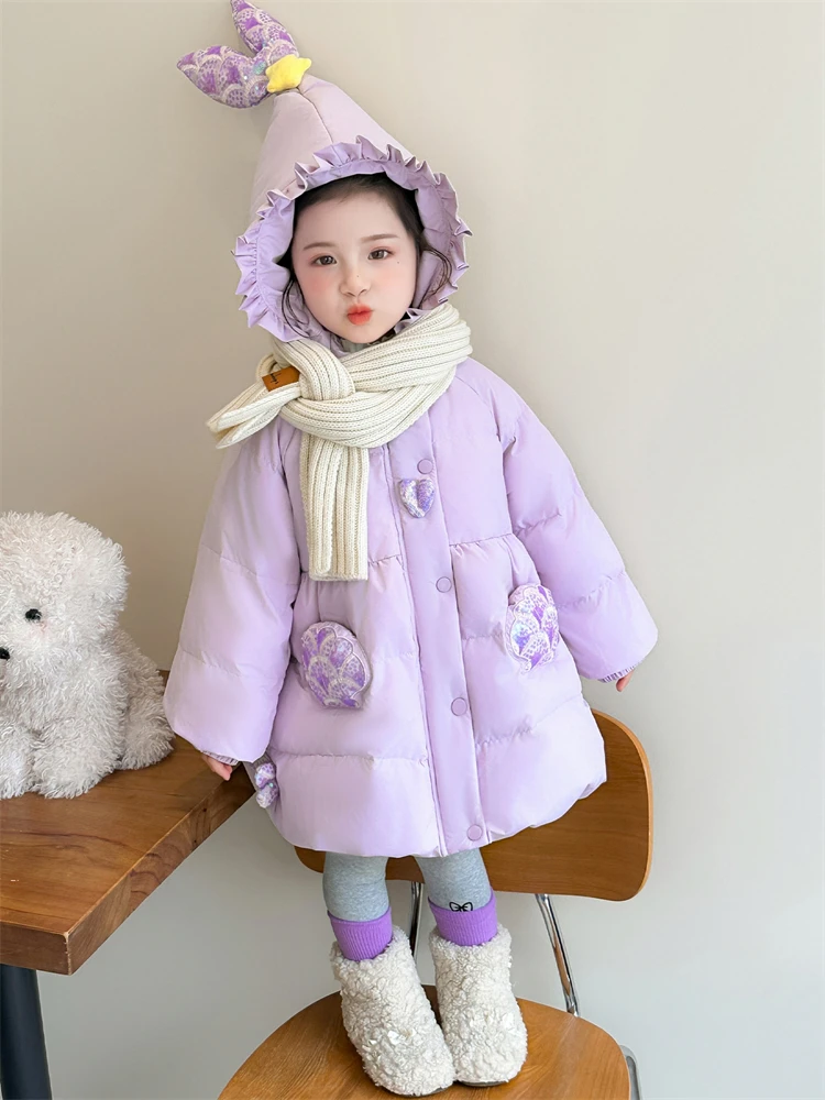 Girls' Cartoon Mermaid Elf Hat down Jaet 2026 Winter Sle Sweet Princ Thiened Warm Outerwear Coat for Kids
Girls' Cartoon Mermaid Elf Hat down Jaet 2026 Winter Sle Sweet Princ Thiened Warm Outerwear Coat for Kids