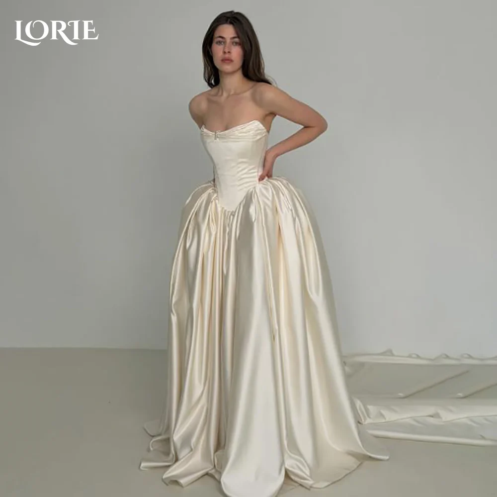 LORIE Lace Boho Wedding Dresses 3D Flower Strapless Chiffon Princess Sweetheart Bridal Gown Backless Boho Bride Dress Customized
LORIE Lace Boho Wedding Dresses 3D Flower Strapless Chiffon Princess Sweetheart Bridal Gown Backless Boho Bride Dress Customized