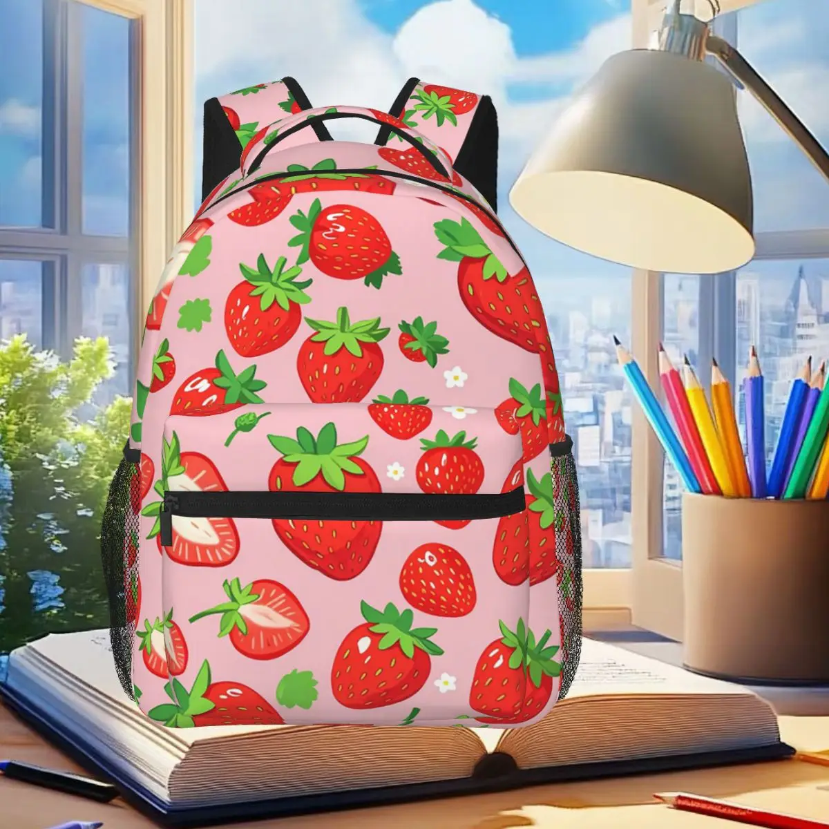 Студенческий рюкзак Sweet Strawberry Explosion, школьная сумка, походный дорожный рюкзак для мужчин и женщин, модная сумка для книг, сумки на плечо 
Студенческий рюкзак Sweet Strawberry Explosion, школьная сумка, походный дорожный рюкзак для мужчин и женщин, модная сумка для книг, сумки на плечо