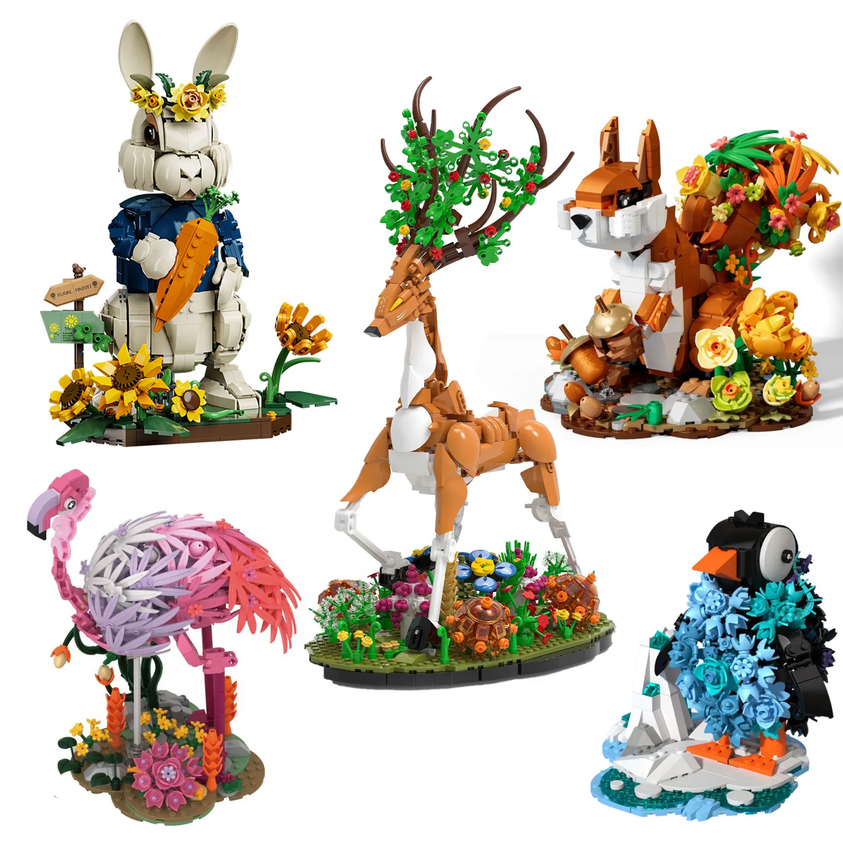 MOC Fairy Tale Garland Rabbit Model Building Blocks Squirrel Deer Flamingo Animals Carrot Flower Bricks Toys Kids Gift
MOC Fairy Tale Garland Rabbit Model Building Blocks Squirrel Deer Flamingo Animals Carrot Flower Bricks Toys Kids Gift