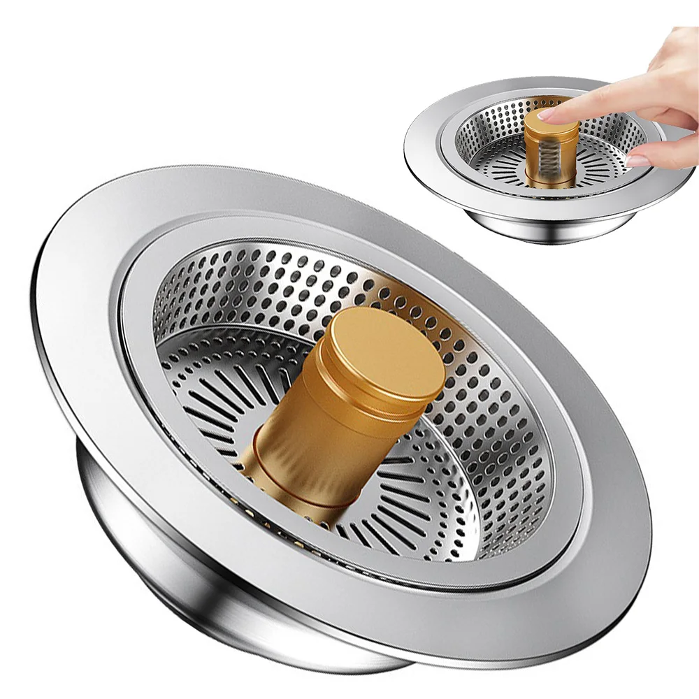 US Standard Kitchen Sink Drain Stainless Steel Kitchen Sink Stopper with Anti-Clogging Baske Kitchen Clearance Sink Accessories
US Standard Kitchen Sink Drain Stainless Steel Kitchen Sink Stopper with Anti-Clogging Baske Kitchen Clearance Sink Accessories