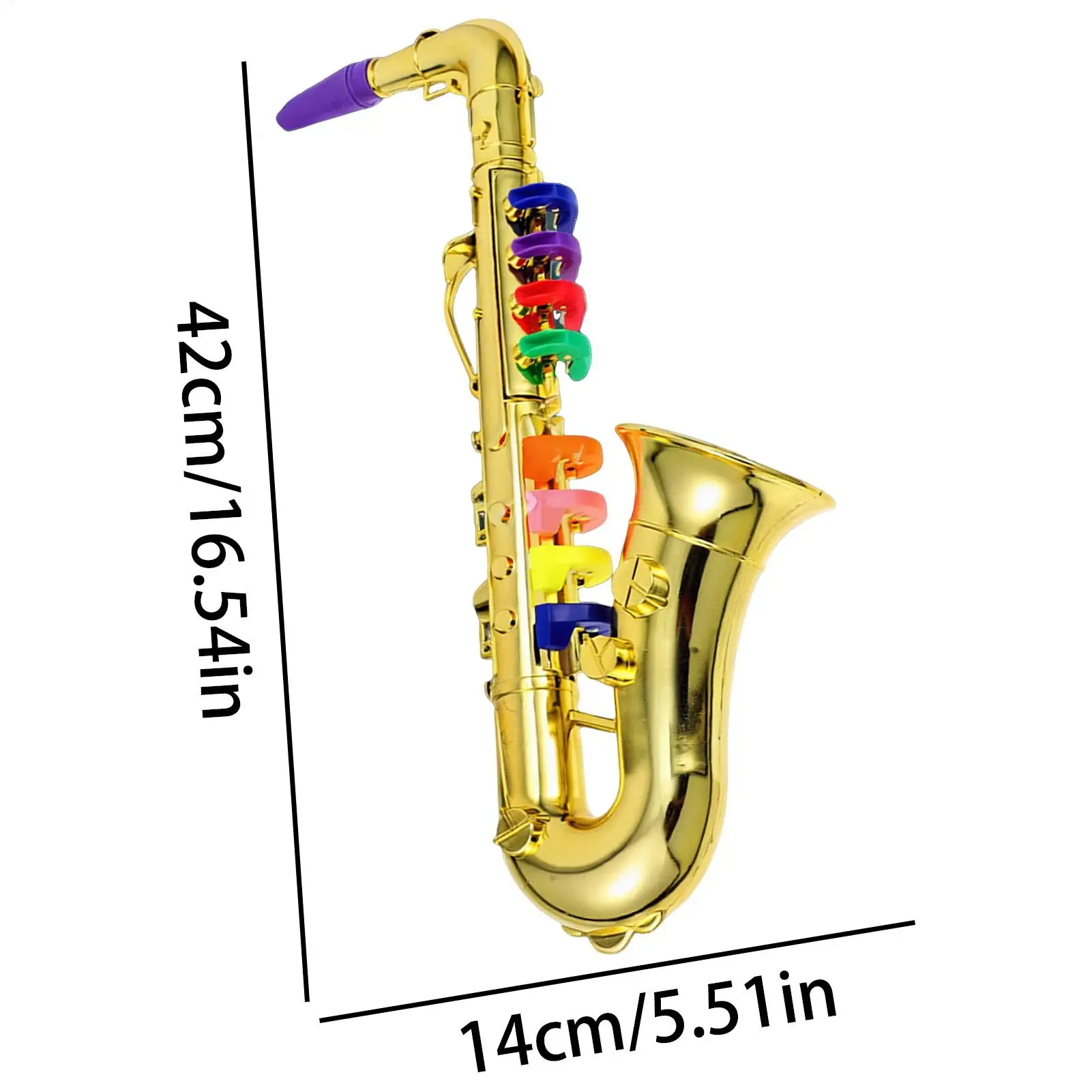 Kids Toy Saxophone Playable Musical Instrument Educational Lightweight Sax For Beginners, Party Birthday School Performance Kids Toy Saxophone Playable Musical Instrument Educational Lightweight Sax For Beginners, Party Birthday School Performance