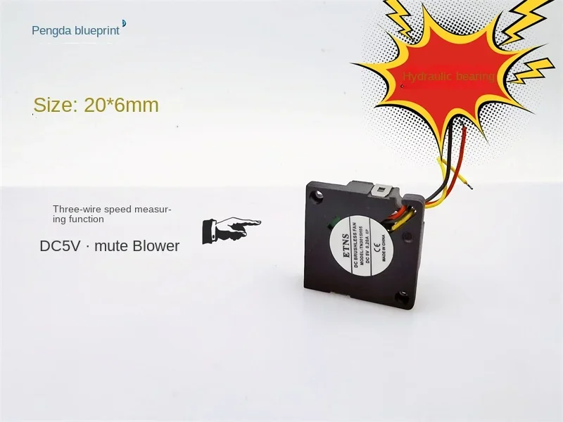 New Mute 2006 2cm 20*20 * 6MM 5V Miniature Notebook Blast Turbine Cooling Fan
New Mute 2006 2cm 20*20 * 6MM 5V Miniature Notebook Blast Turbine Cooling Fan