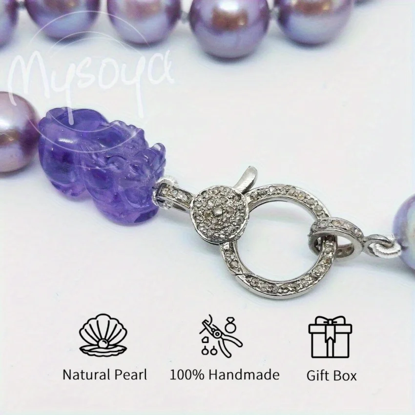 MYSOYA 11-15mm Large Natural Purple Edison Baroque Pearl Necklace Multi Size Handmade DIY Jewelry Gift Box Birthday Wedding Gift
MYSOYA 11-15mm Large Natural Purple Edison Baroque Pearl Necklace Multi Size Handmade DIY Jewelry Gift Box Birthday Wedding Gift