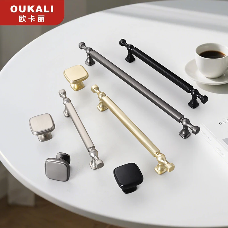 Oukali 3Pcs Solid Zinc Alloy Cabinet Pulls Single Hole Knobs 96-192mm Modern Furniture Handles Kitchen Cupboard Door Pulls
Oukali 3Pcs Solid Zinc Alloy Cabinet Pulls Single Hole Knobs 96-192mm Modern Furniture Handles Kitchen Cupboard Door Pulls