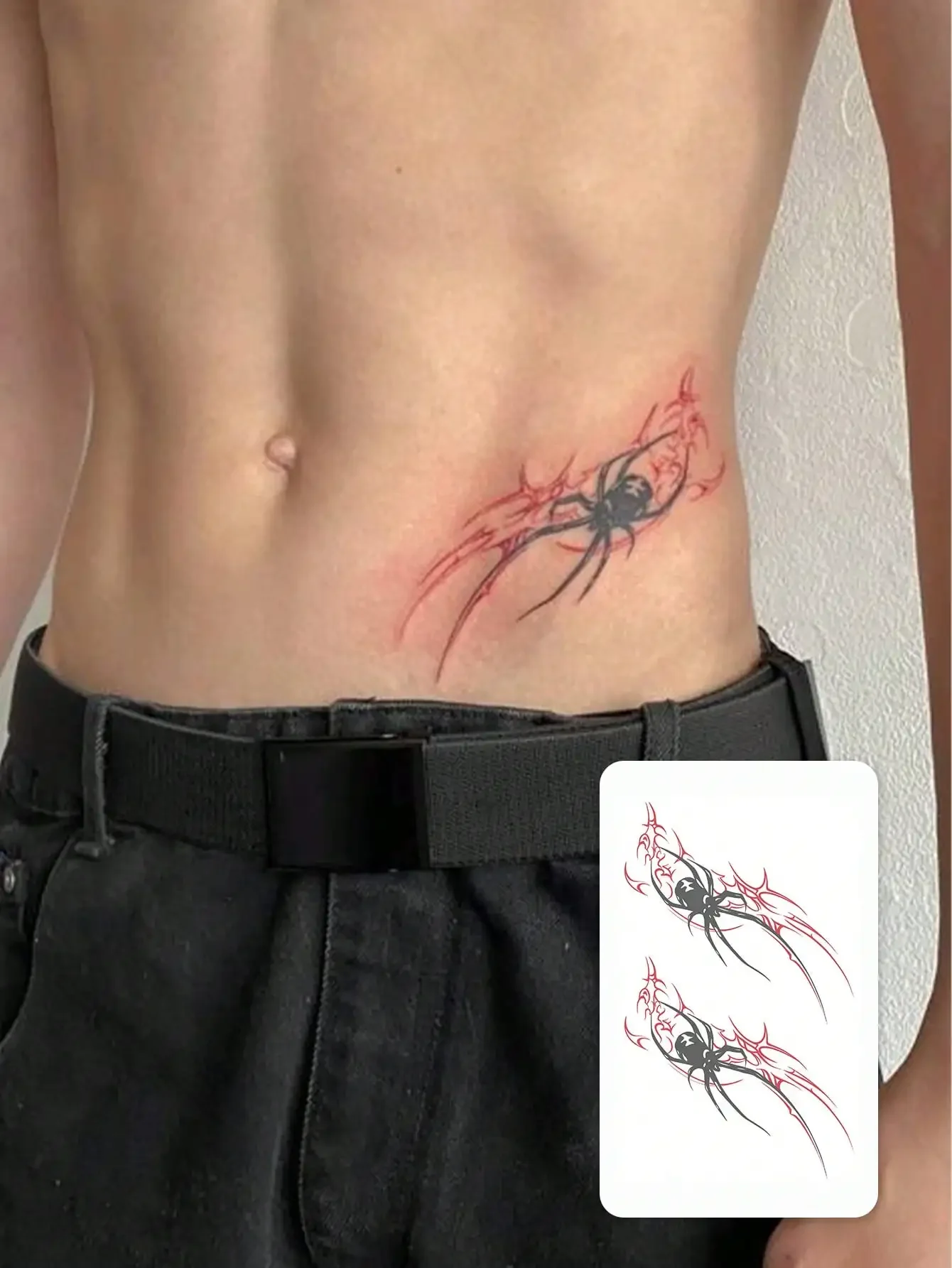 1pc Black & Red Spider Blade Temporary Tattoo Sticker For Men, Washable Temporary Tattoo PVC Stylish Tattoo Sticker Suitable For People,Sketch Style
1pc Black & Red Spider Blade Temporary Tattoo Sticker For Men, Washable Temporary Tattoo PVC Stylish Tattoo Sticker Suitable For People,Sketch Style