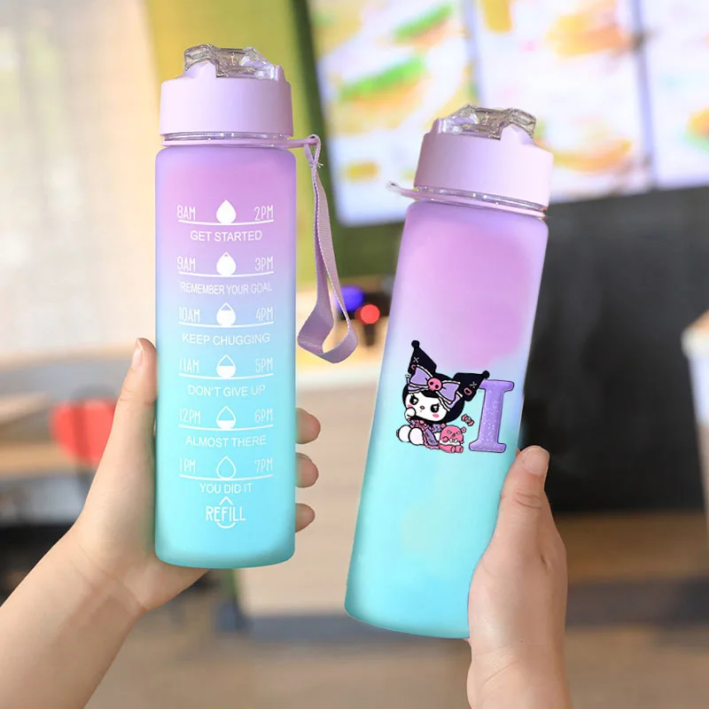 750ML Kuromi Gradient Water Bottle Sanrio Anime Large Capacity Water Cup Boy Girl Cartoon Portable Outdoor Sports Water Bottles
750ML Kuromi Gradient Water Bottle Sanrio Anime Large Capacity Water Cup Boy Girl Cartoon Portable Outdoor Sports Water Bottles