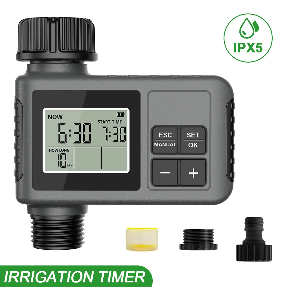 Outdoor Garden Hose Faucet Timers With Rain Delay/Manual/Automatic Drip Irrigation and Lawn Watering System for Yard, 1 Outlet
Outdoor Garden Hose Faucet Timers With Rain Delay/Manual/Automatic Drip Irrigation and Lawn Watering System for Yard, 1 Outlet