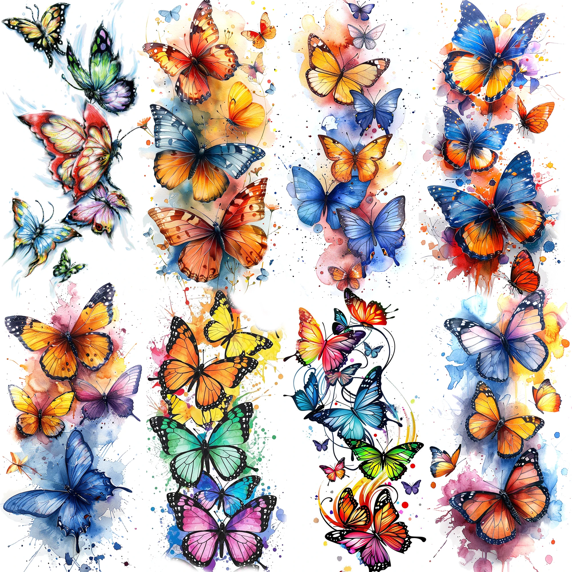 1 Sheet Beautiful 3D Flying Butterfly Temporary Tattoos For Women Girls Long Lasting Waterproof Realistic Fake Tattoo Sticker
1 Sheet Beautiful 3D Flying Butterfly Temporary Tattoos For Women Girls Long Lasting Waterproof Realistic Fake Tattoo Sticker