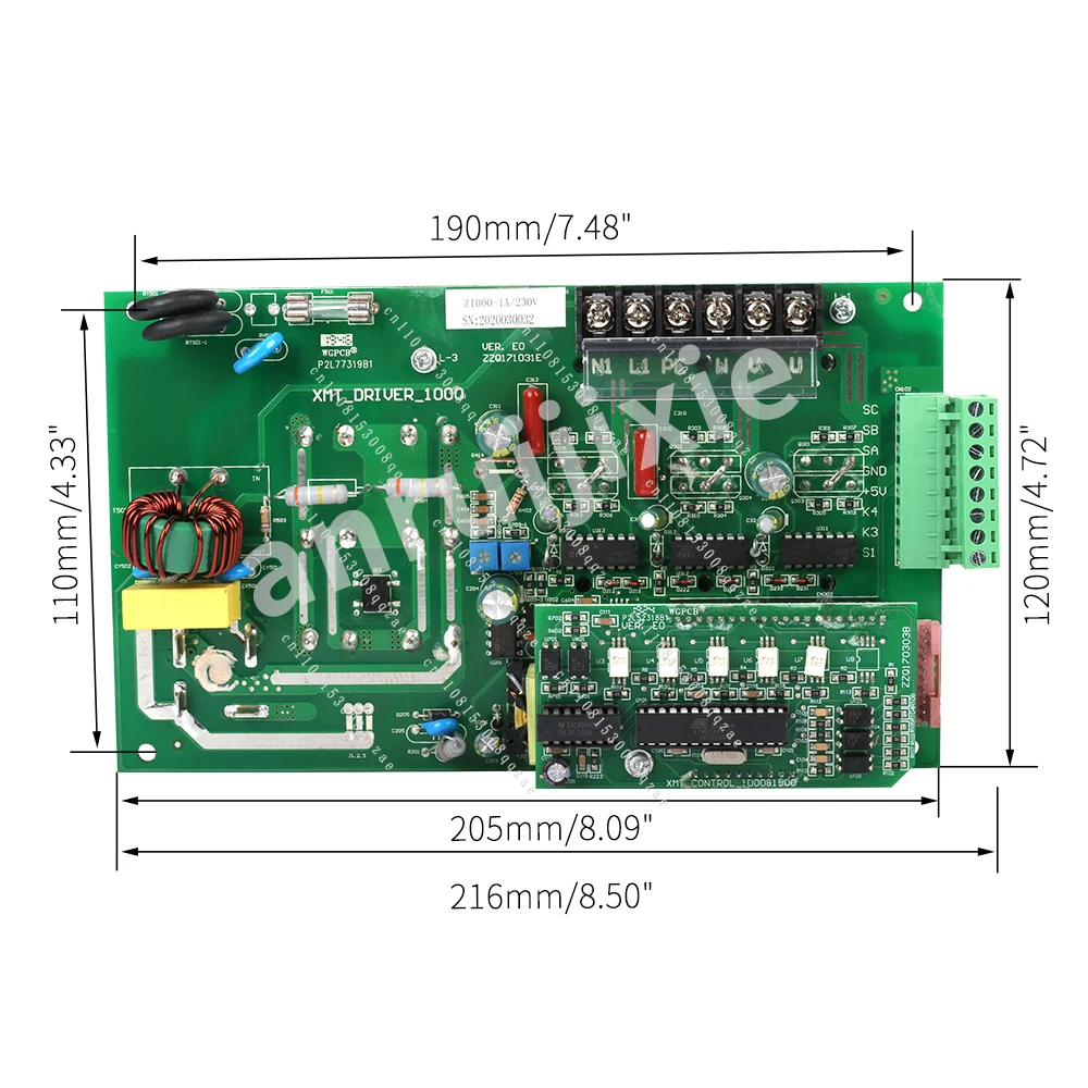 Main Control Board for SIEG SX3-217 JET JMD-3 BusyBee CX611 Grizzly G0619 - XMT-DRIVER-1000 Z1000-1A Motor Control Board
Main Control Board for SIEG SX3-217 JET JMD-3 BusyBee CX611 Grizzly G0619 - XMT-DRIVER-1000 Z1000-1A Motor Control Board