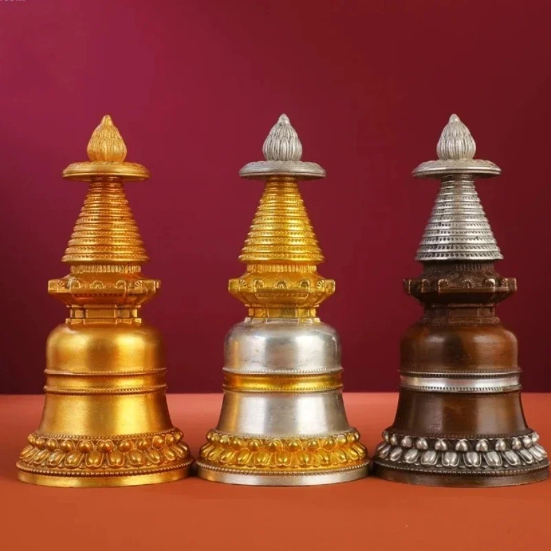 Nepal Copper Tibetan Bodhi Pagoda Engraved Buddha Statue Gilding Tantric Tower Religious Stupa Altars Desktop Decorative,16 cm
Nepal Copper Tibetan Bodhi Pagoda Engraved Buddha Statue Gilding Tantric Tower Religious Stupa Altars Desktop Decorative,16 cm