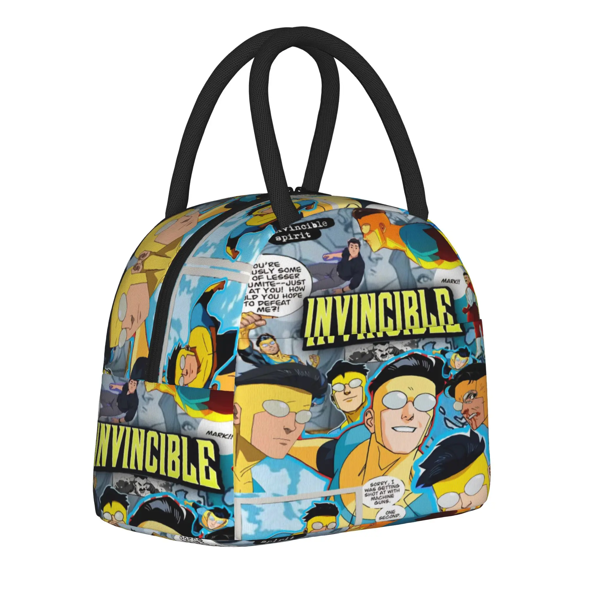 Invincibles Comic Insulated Lunch Bag for Men Women Food Bag Portable Cooler Thermal Lunch Boxes For School Office
Invincibles Comic Insulated Lunch Bag for Men Women Food Bag Portable Cooler Thermal Lunch Boxes For School Office