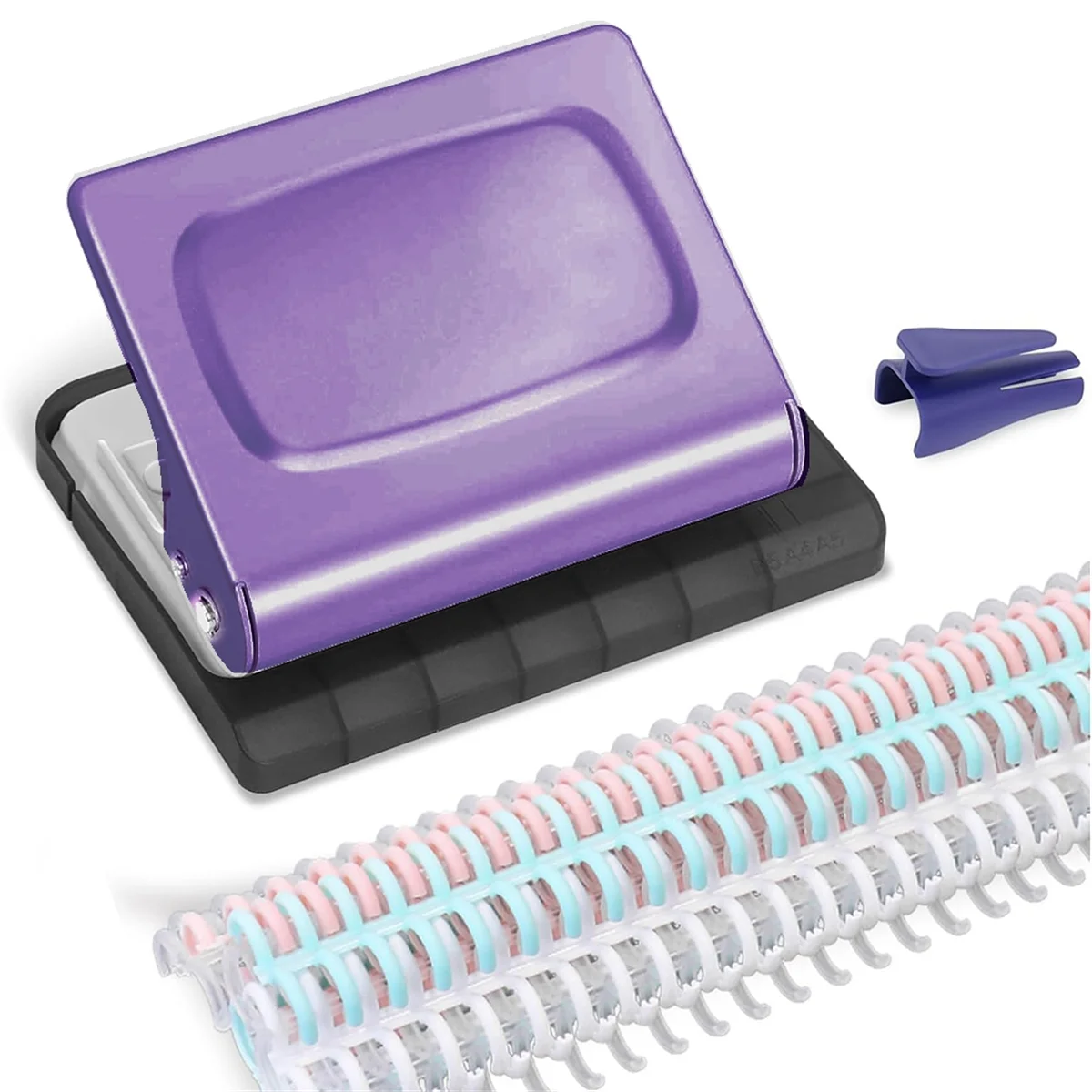 ABGV 10 Hole Punch Binding Machine for Planners, with 10 Multi-Color Binder Rings, 30 Holes on A4, 20 Holes on A5
ABGV 10 Hole Punch Binding Machine for Planners, with 10 Multi-Color Binder Rings, 30 Holes on A4, 20 Holes on A5
