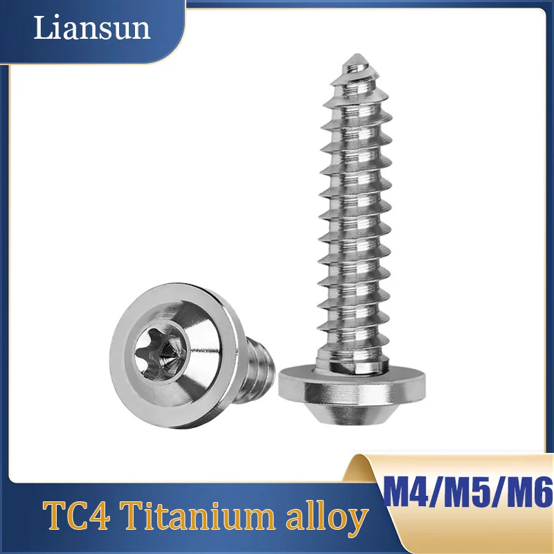 5pcs Titanium Torx Head Screw Self Tapping Bolts M4 M5 M6 Titanium Truss Head Self-Tapping Bolts for Motorcycle Modification
5pcs Titanium Torx Head Screw Self Tapping Bolts M4 M5 M6 Titanium Truss Head Self-Tapping Bolts for Motorcycle Modification