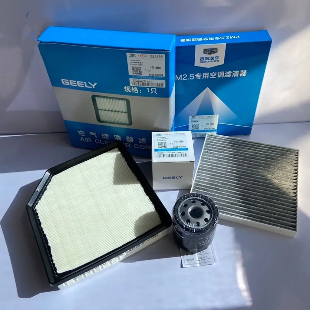 Suitable for geely vision SUV X6 1.3t 1.8L air filter, a / C filter, grid air filter, oil filter
Suitable for geely vision SUV X6 1.3t 1.8L air filter, a / C filter, grid air filter, oil filter