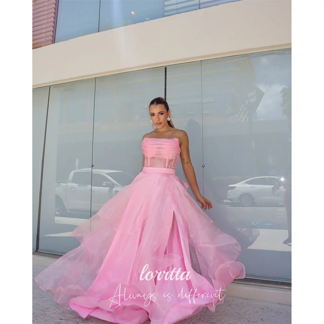 Lorrtta Tulle Strapless Pink Ball Gown Evening Dress 2026 Prom Dress Elegant Glamourous Custom Made Prom Ruched Customized
Lorrtta Tulle Strapless Pink Ball Gown Evening Dress 2026 Prom Dress Elegant Glamourous Custom Made Prom Ruched Customized
