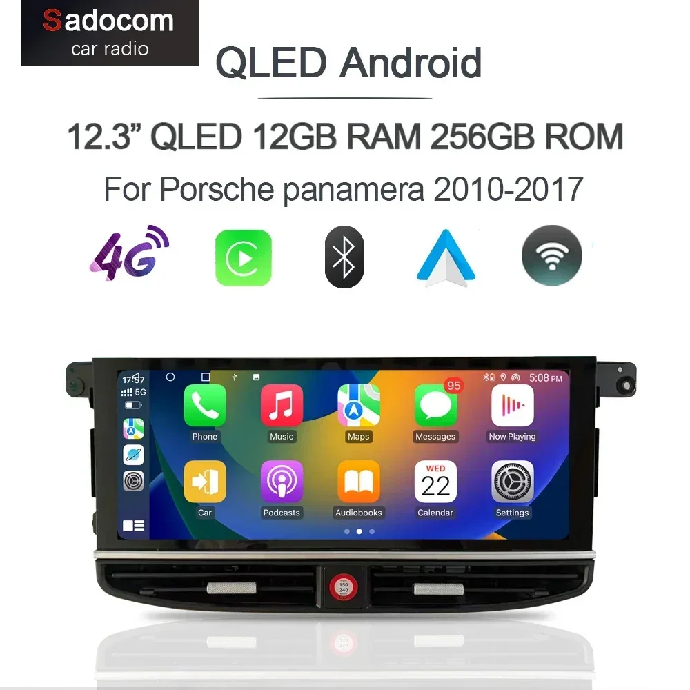 Blu-ray 12,3 "Carplay 12G + 256G Android 14 автомобильный плеер мультимедиа GPS WIFI стерео радио навигация для Porsche Panamera 2011-2017
Blu-ray 12,3 "Carplay 12G + 256G Android 14 автомобильный плеер мультимедиа GPS WIFI стерео радио навигация для Porsche Panamera 2011-2017