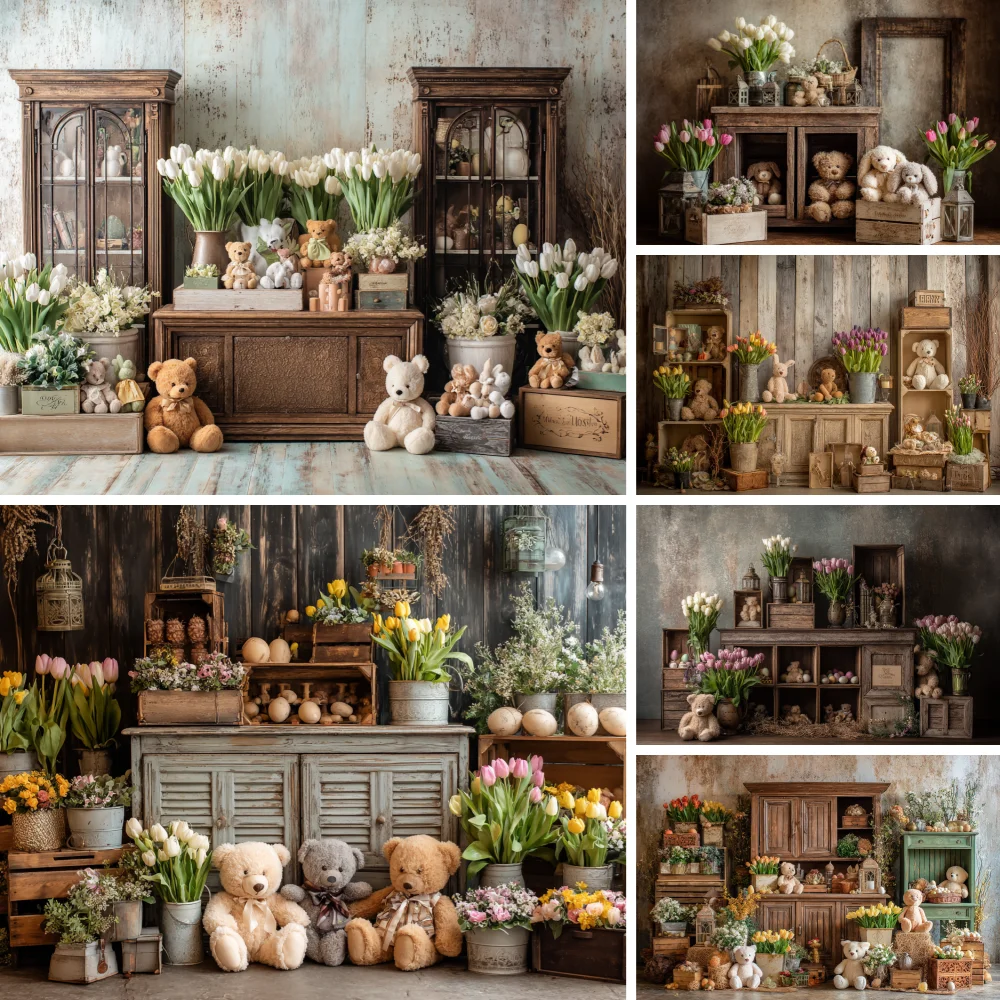 Easter Flower Store With Wooden Bear Sign Backdrop Kids Baby Cake Photography Props Child Adult Birthday Photocall Backgrounds
Easter Flower Store With Wooden Bear Sign Backdrop Kids Baby Cake Photography Props Child Adult Birthday Photocall Backgrounds