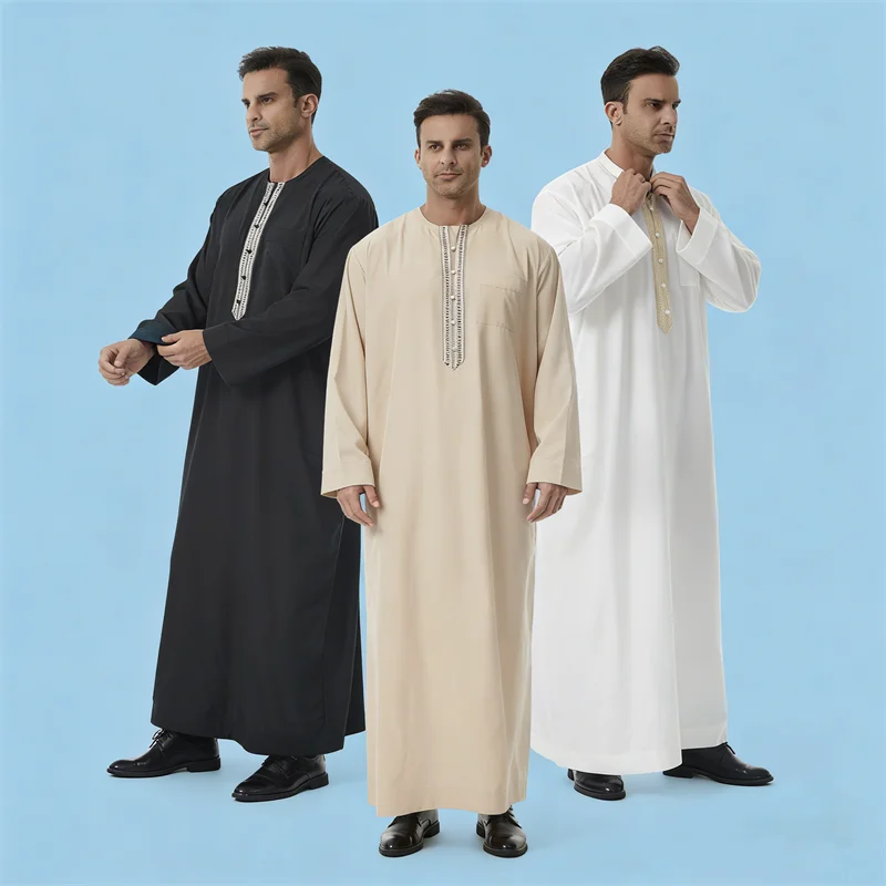 Ramadan Men Robe Muslim Robe Arab Long Sleeve Embroidery Men Abaya Jubba Thobe Eid Djellaba Saudi Arabic Daffah Dishdasha Kaftan
Ramadan Men Robe Muslim Robe Arab Long Sleeve Embroidery Men Abaya Jubba Thobe Eid Djellaba Saudi Arabic Daffah Dishdasha Kaftan