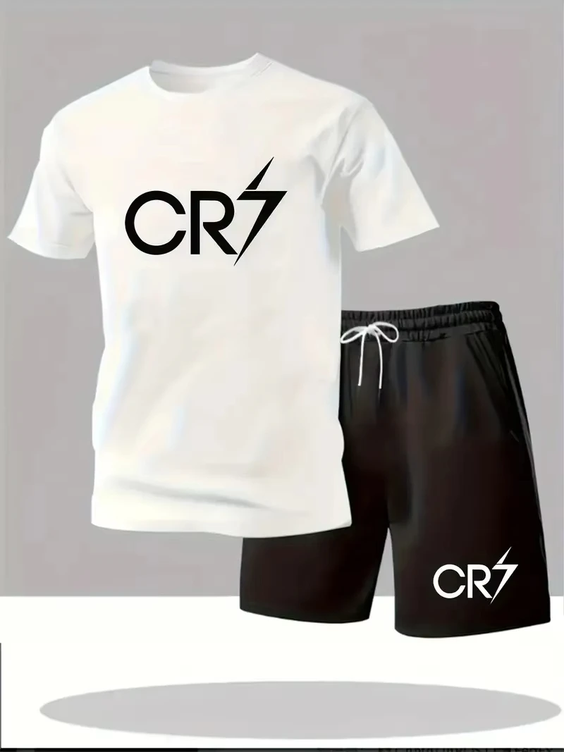 New summer running training set - Men's printed T-shirt and shorts - Casual two-piece set - Breathable version
New summer running training set - Men's printed T-shirt and shorts - Casual two-piece set - Breathable version