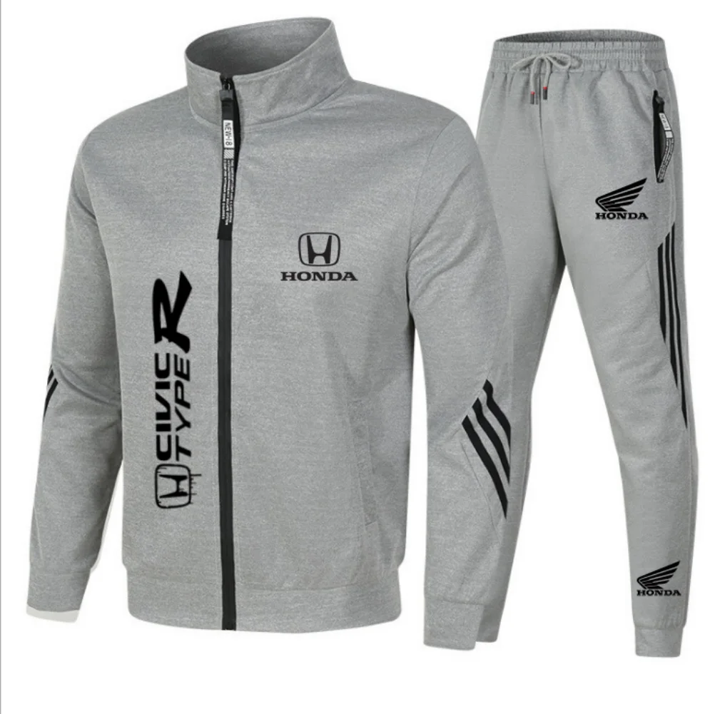 Honda men's stand collar zip-up sports suit trendy men's two-piece sportswear
Honda men's stand collar zip-up sports suit trendy men's two-piece sportswear