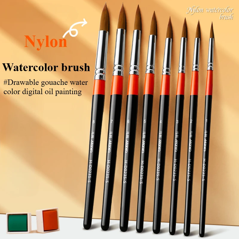 Nylon Watercolor Brushes Absorbent and Not Easy Forked for Gouache Oil Painting Hand-painted Suitable Beginners Students Artists
Nylon Watercolor Brushes Absorbent and Not Easy Forked for Gouache Oil Painting Hand-painted Suitable Beginners Students Artists