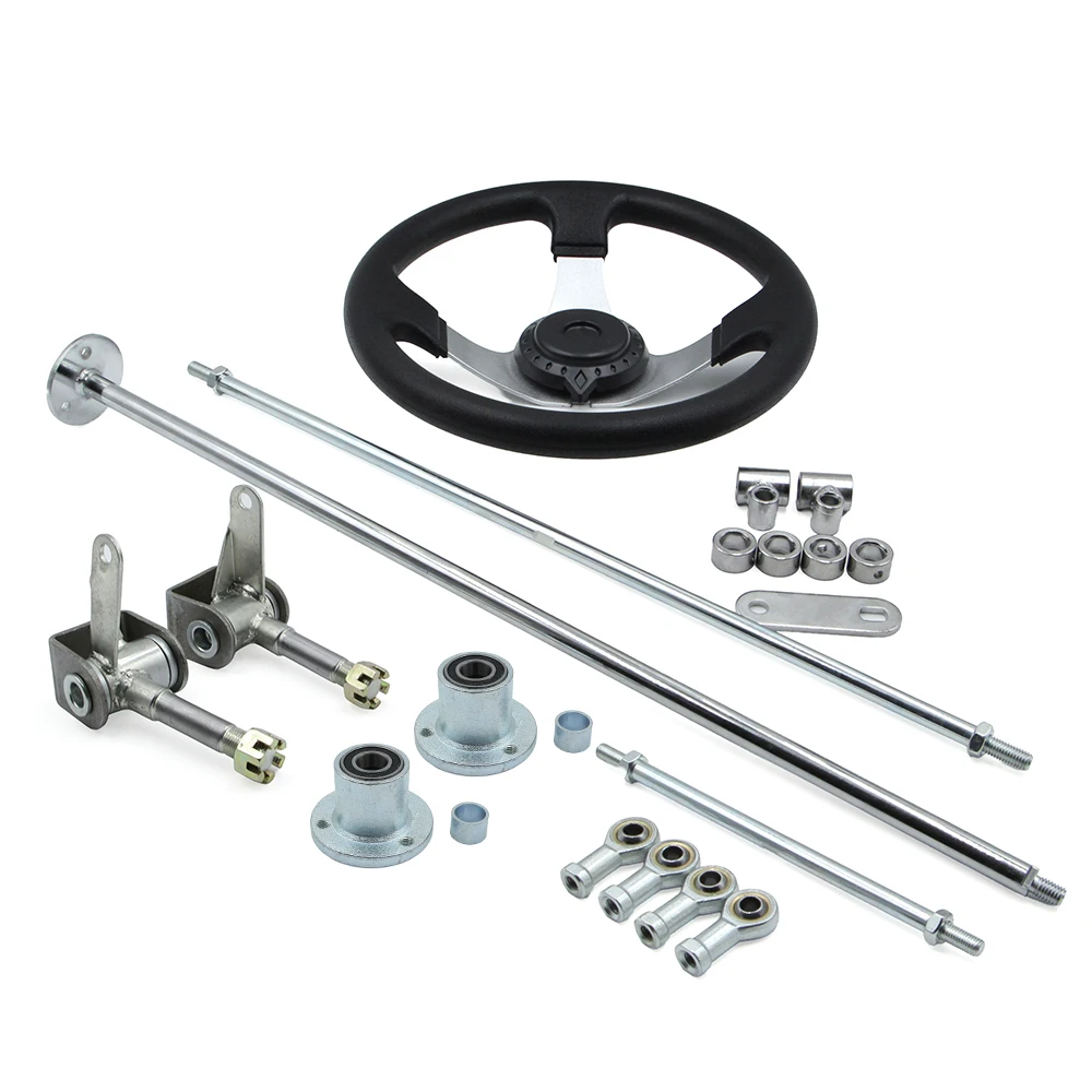 5 inch Front Steering Wheel Gear Rack Shaft Tie Rod Strut Knuckle Spindle Kit For 168cc Quad Go Kart ATV UTV Cart Parts
5 inch Front Steering Wheel Gear Rack Shaft Tie Rod Strut Knuckle Spindle Kit For 168cc Quad Go Kart ATV UTV Cart Parts