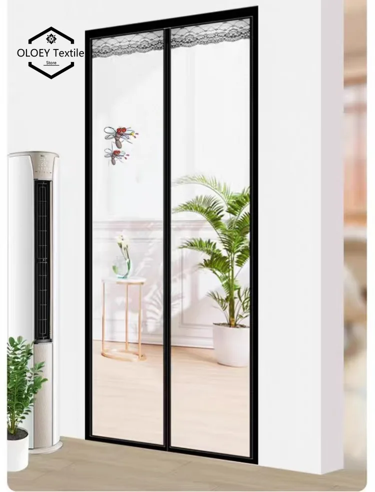 Home new summer magnetic block self-priming mosquito proof sleeping door curtain black lace edge non porous self-adhesive silent
Home new summer magnetic block self-priming mosquito proof sleeping door curtain black lace edge non porous self-adhesive silent