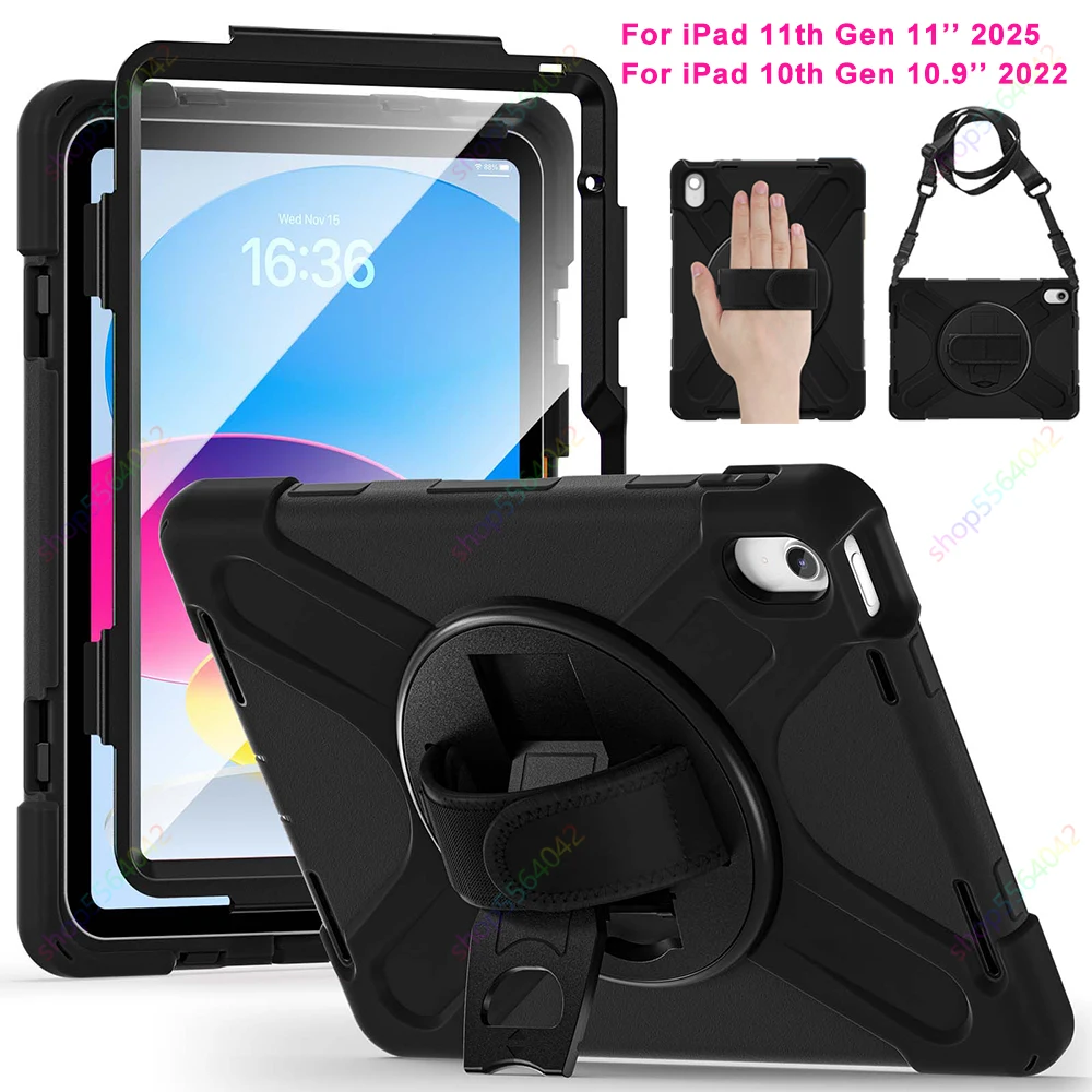 Hand Shoulder Strap Case for iPad A16 11th Generation 11 inch 2025 iPad 10th Generation 10.9inch 2022 Rugged Shockproof Cover
Hand Shoulder Strap Case for iPad A16 11th Generation 11 inch 2025 iPad 10th Generation 10.9inch 2022 Rugged Shockproof Cover