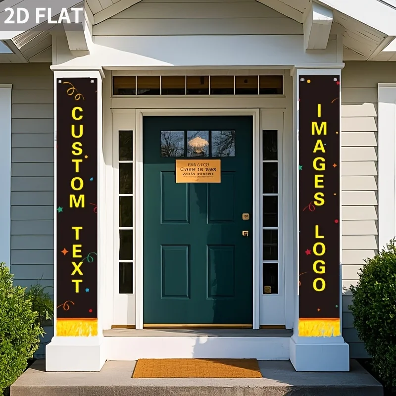 1 Pair Customizable Outdoor Garden Entrance Flags with Tassels - Durable Polyester for Birthdays, Weddings, Home Decor, Garden
1 Pair Customizable Outdoor Garden Entrance Flags with Tassels - Durable Polyester for Birthdays, Weddings, Home Decor, Garden