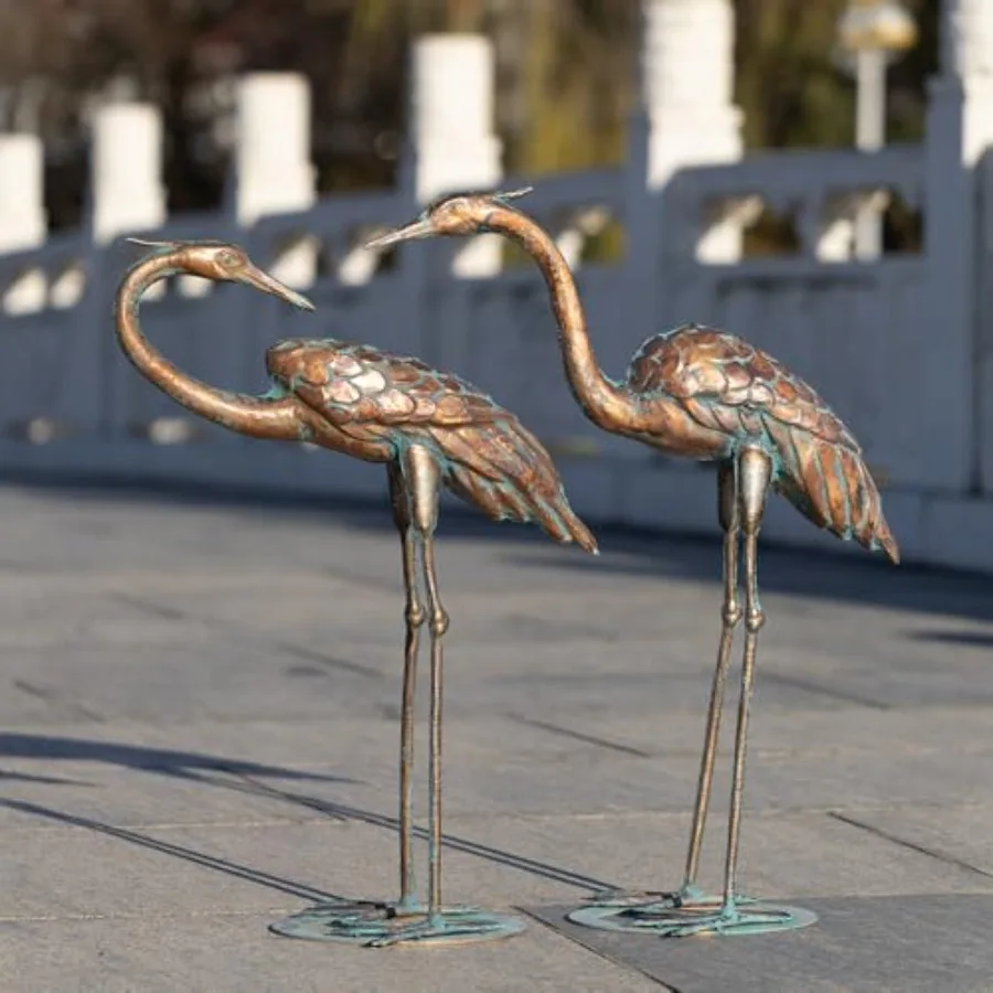 Outdoor stainless steel garden crane statues in antique copper blue finish weather-resistant metal heron sculpture for yard pat
Outdoor stainless steel garden crane statues in antique copper blue finish weather-resistant metal heron sculpture for yard pat