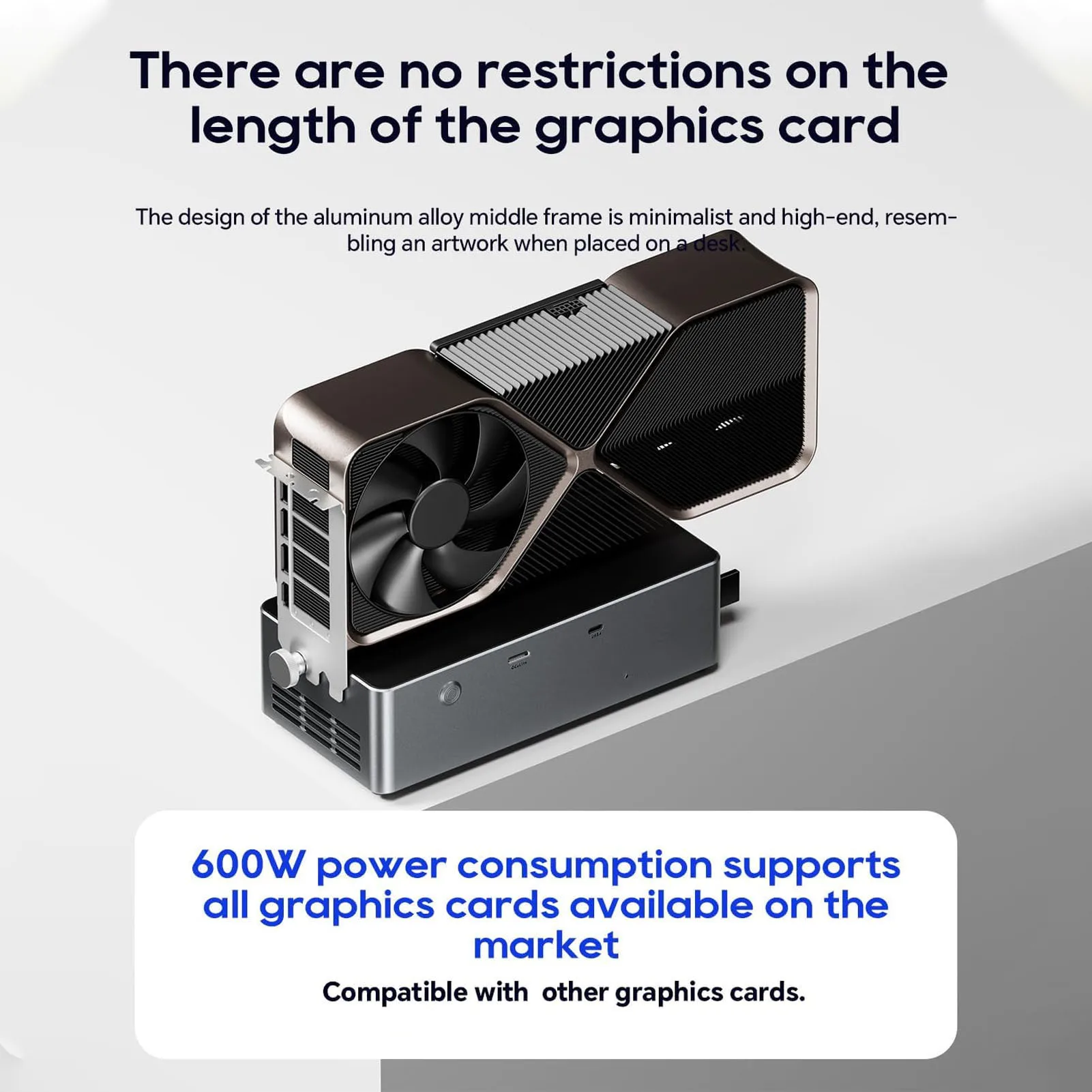 EGPU Docking Station with 800W PSU PCIe 4.0 X4 External GPU Dock Maximum Support 600W Graphics Card OCuLink USB 4.0 Interface TG
EGPU Docking Station with 800W PSU PCIe 4.0 X4 External GPU Dock Maximum Support 600W Graphics Card OCuLink USB 4.0 Interface TG