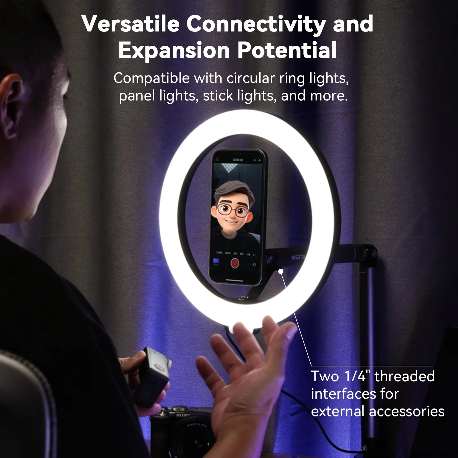 Telesin Hooting Live Streaming Lazy Arm Adjustable for Tablet Mobile Phone Magnetic Aluminium Desktop Clamp Bracket Holder
Telesin Hooting Live Streaming Lazy Arm Adjustable for Tablet Mobile Phone Magnetic Aluminium Desktop Clamp Bracket Holder