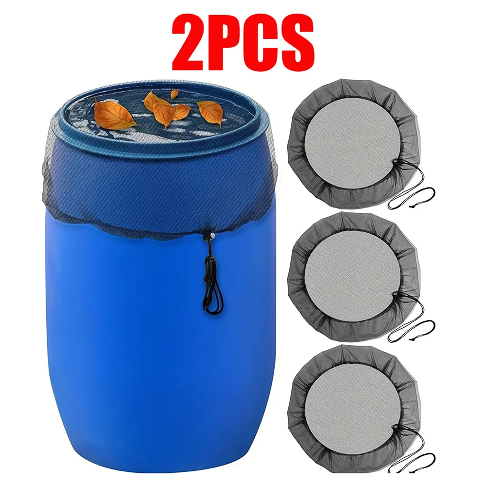100cm Rain Barrels Screen Water Bucket Covers,Rain Collector Tank Net Cover,Rain Water Collection Bucket Netting with Drawstring
