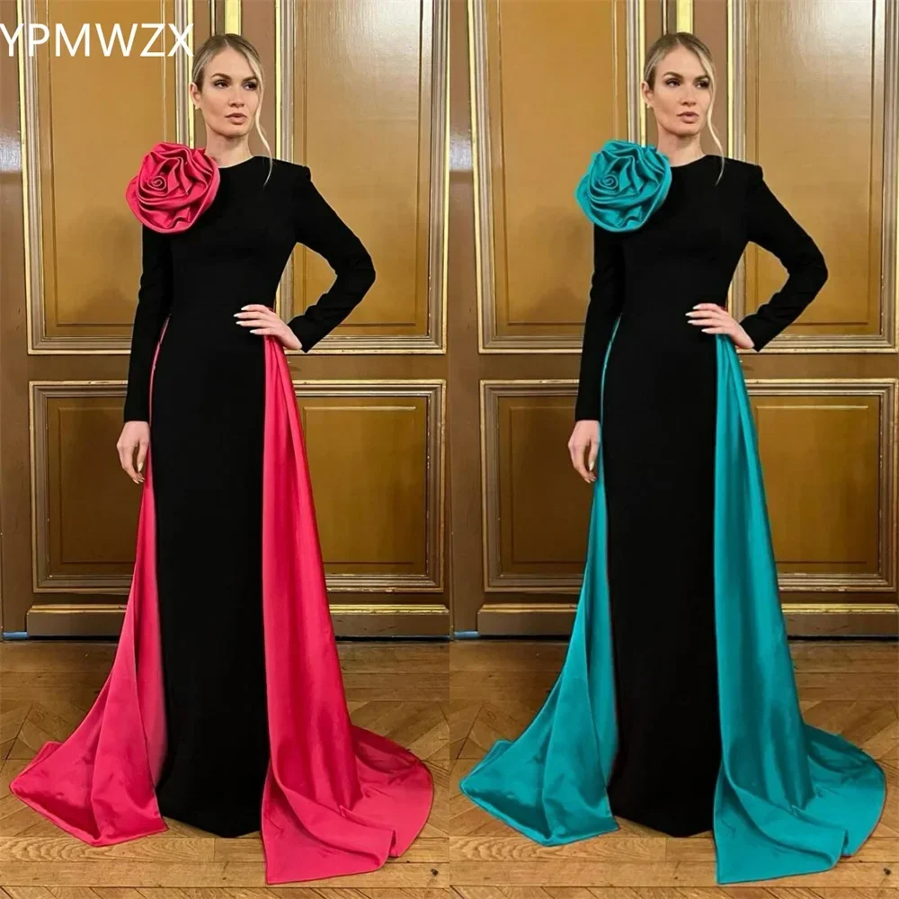 Customized Prom Gown Evening Formal Dress YPMWZX Scoop Neckline Column Floor Length Skirts Draped 3D Flower Bespoke Occasion Dr
Customized Prom Gown Evening Formal Dress YPMWZX Scoop Neckline Column Floor Length Skirts Draped 3D Flower Bespoke Occasion Dr